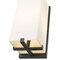 Z-Lite Sana 1 Light Outdoor Wall Sconce, Black & White Opal 593M-BK - alternate 4